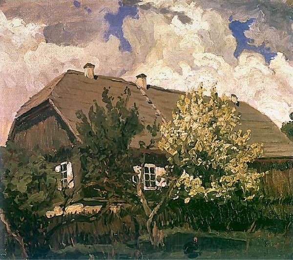 Ferdynand Ruszczyc Manor house in Bohdanow France oil painting art